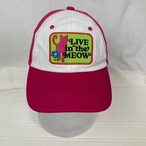 Cat Lady Box Trucker Hat Womens Hot Pink Cotton Snapback Mesh Live in the Meow